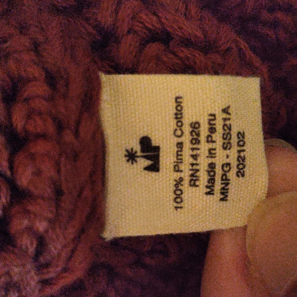 Misha & Puff Women's Soft, Cotton Net Knit Sweater - Rust Brown - Picture 9 of 12